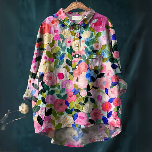 Lila - Chemisier à Imprimé Floral Romantique